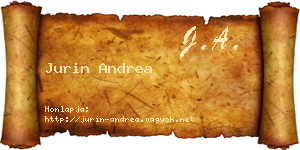 Jurin Andrea névjegykártya